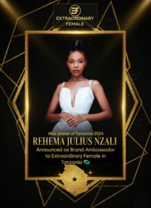 Extraordinary female announces Rehema Julius Nzali - Miss Planet Tanzania 2024 as Brand Ambassador 🇹🇿